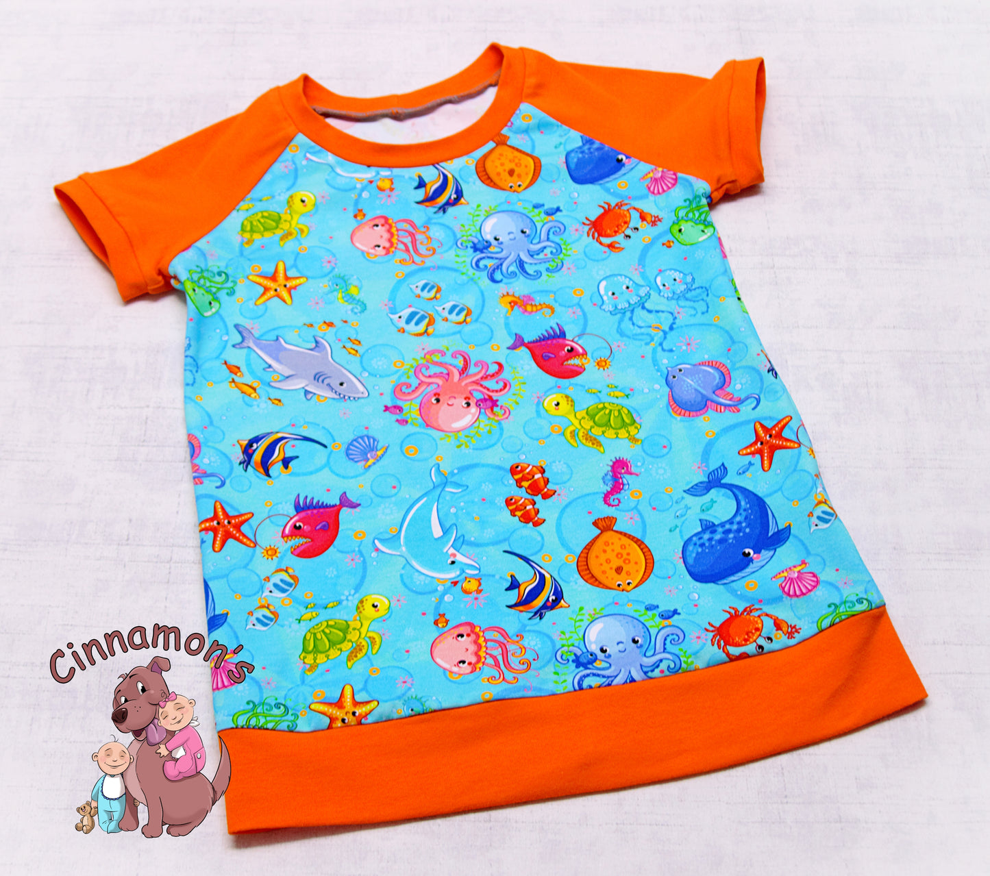 Size 5/6 Sea Life Raglan Tee