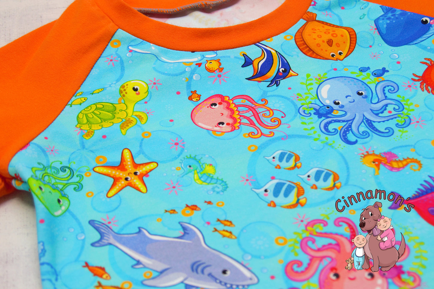 Size 5/6 Sea Life Raglan Tee