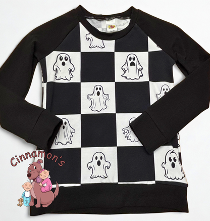 Long Sleeve Ghost Tee, Size 4T