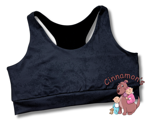 Black on Black Sports Bra