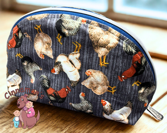 Chicken Half Moon Zipper Pouch