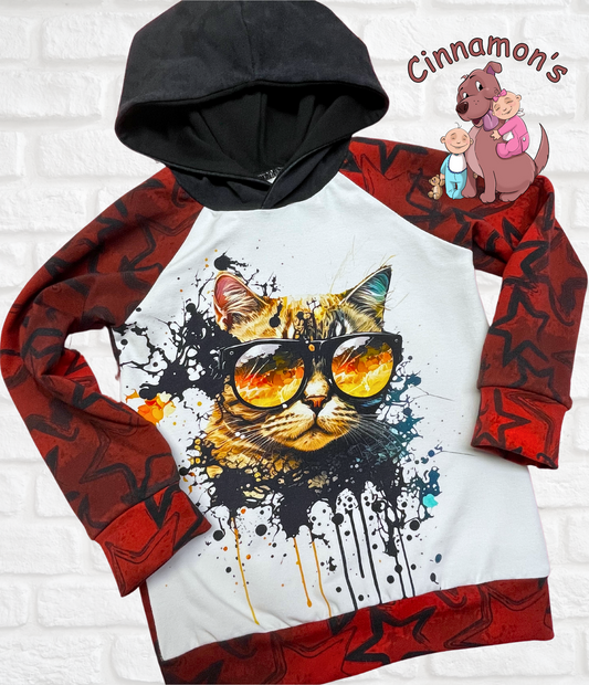 Red Cat Hoodie, Size 4T