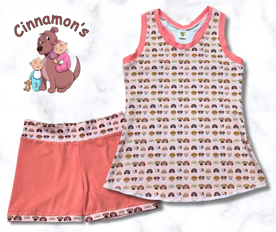 Pink Pups Sleepwear Lounge Set, Size 11/12